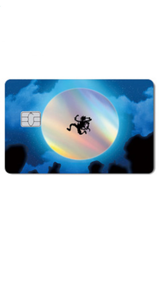 Gear 5 Luffy One Piece Moon Nika Sun God Holographic One Piece Credit Card Sticker