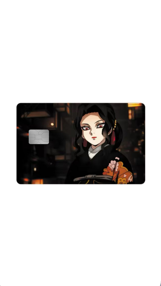 Geisha Muzan Infinity Castle Demon Slayer Credit Card Sticker
