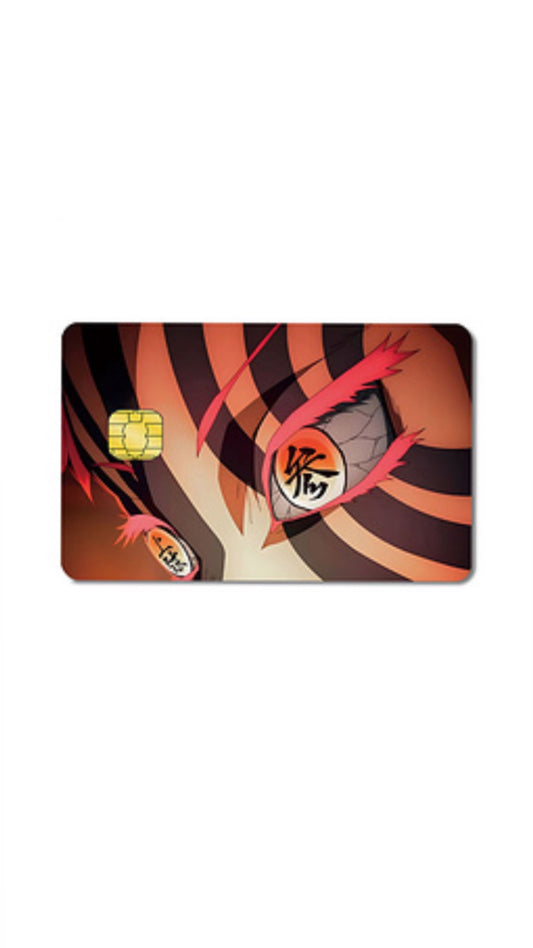 Akaza Upper Moon Demon Slayer Credit Card Sticker