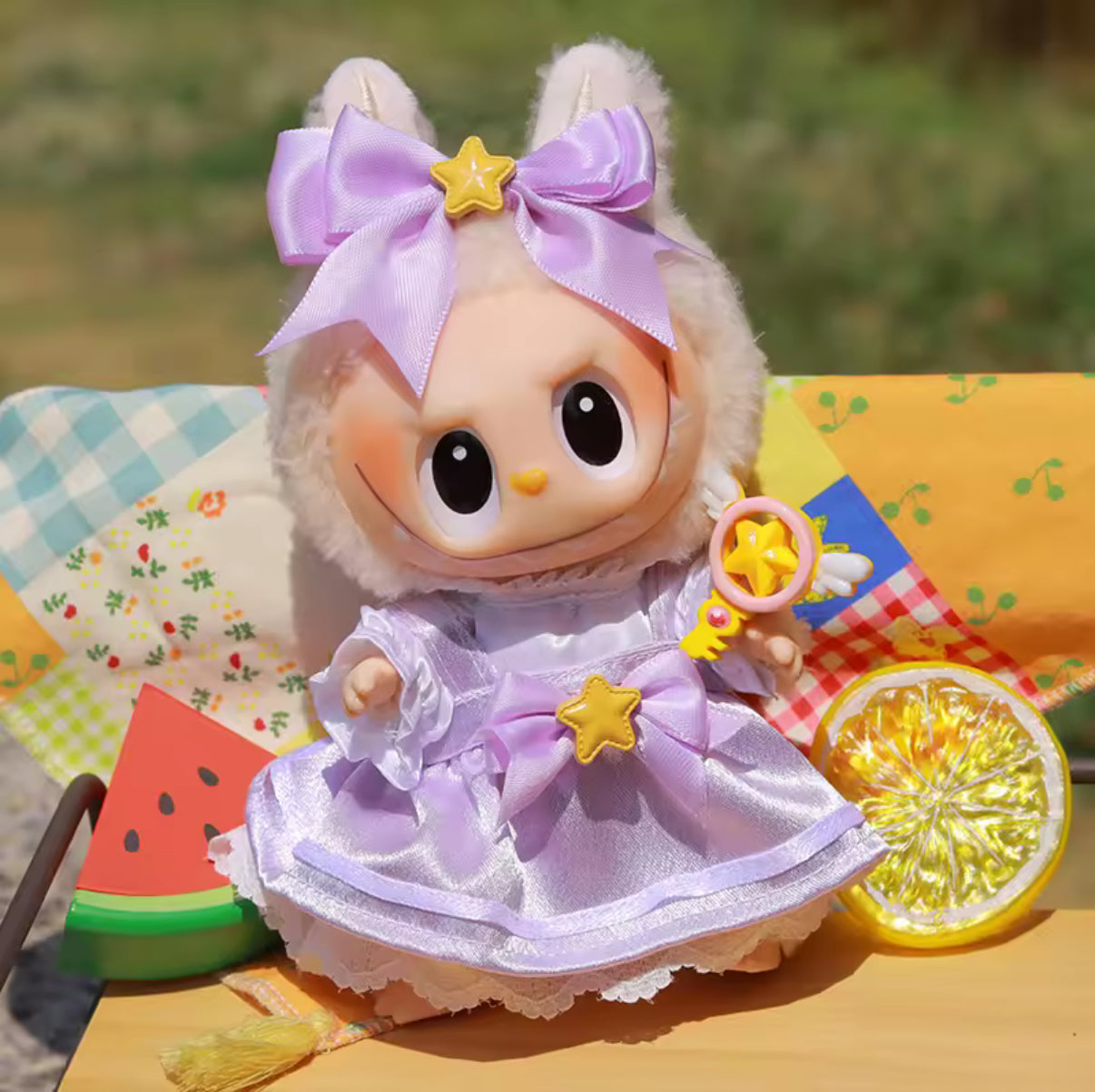 Sakura Card Captures Doll Labubu Anime Costume Cosplay Clothes 17cm