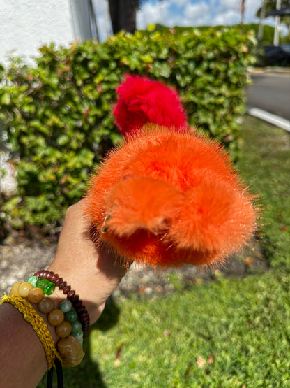 Orange Flame Fire Dragon Monster with Wings Custom Handmade Doll