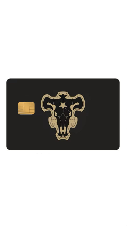 Black Bulls Sigil Crest Black Clover Anime Credit Card Sticker