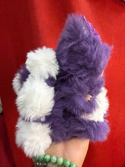 Star Bedazzled Purple Custom Nine-tailed Handmade Fluffy Labubu