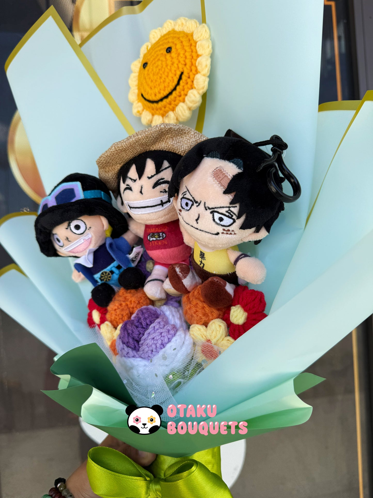 Brothers Over Saki Pirates Anime Plushie Crochet Flower Bouquet