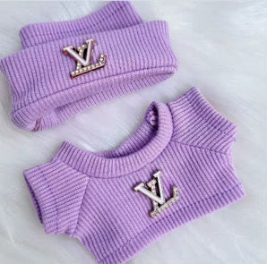 Louis Vuitton Designer Fashion Kawaii Cute Doll Labubu Outfit Clothes 17cm
