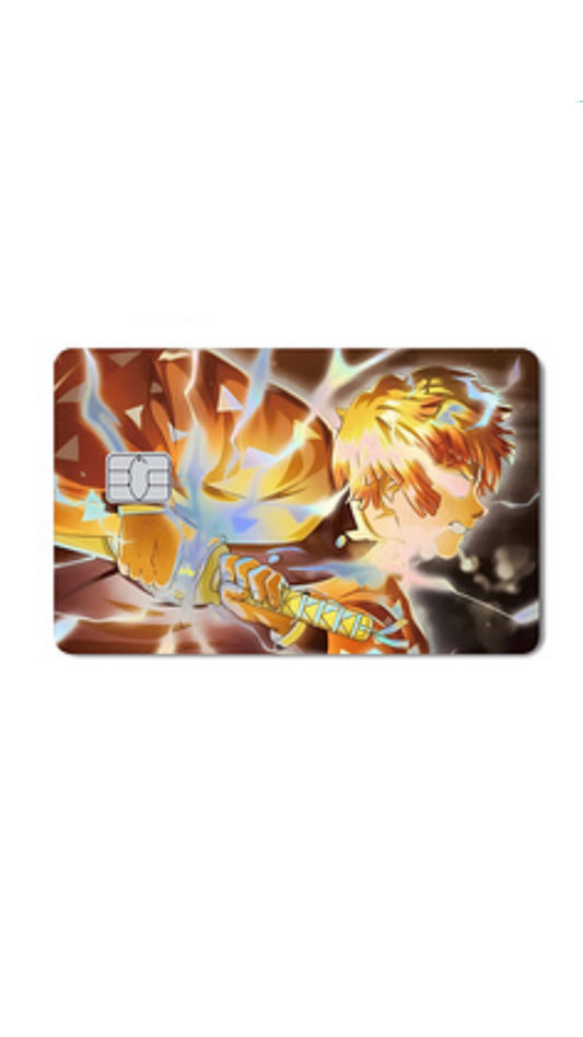 Zenitsu Holographic Demon Slayer Credit Card Sticker