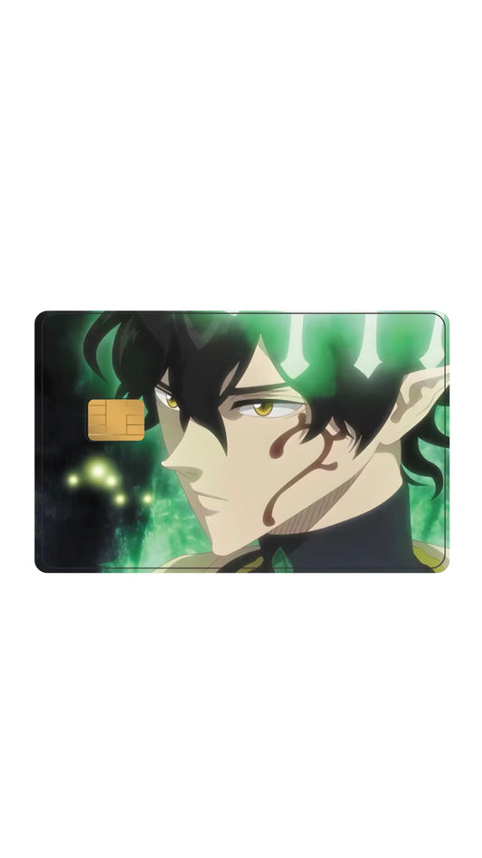 Yuno Black Clover Anime Credit Card Sticker