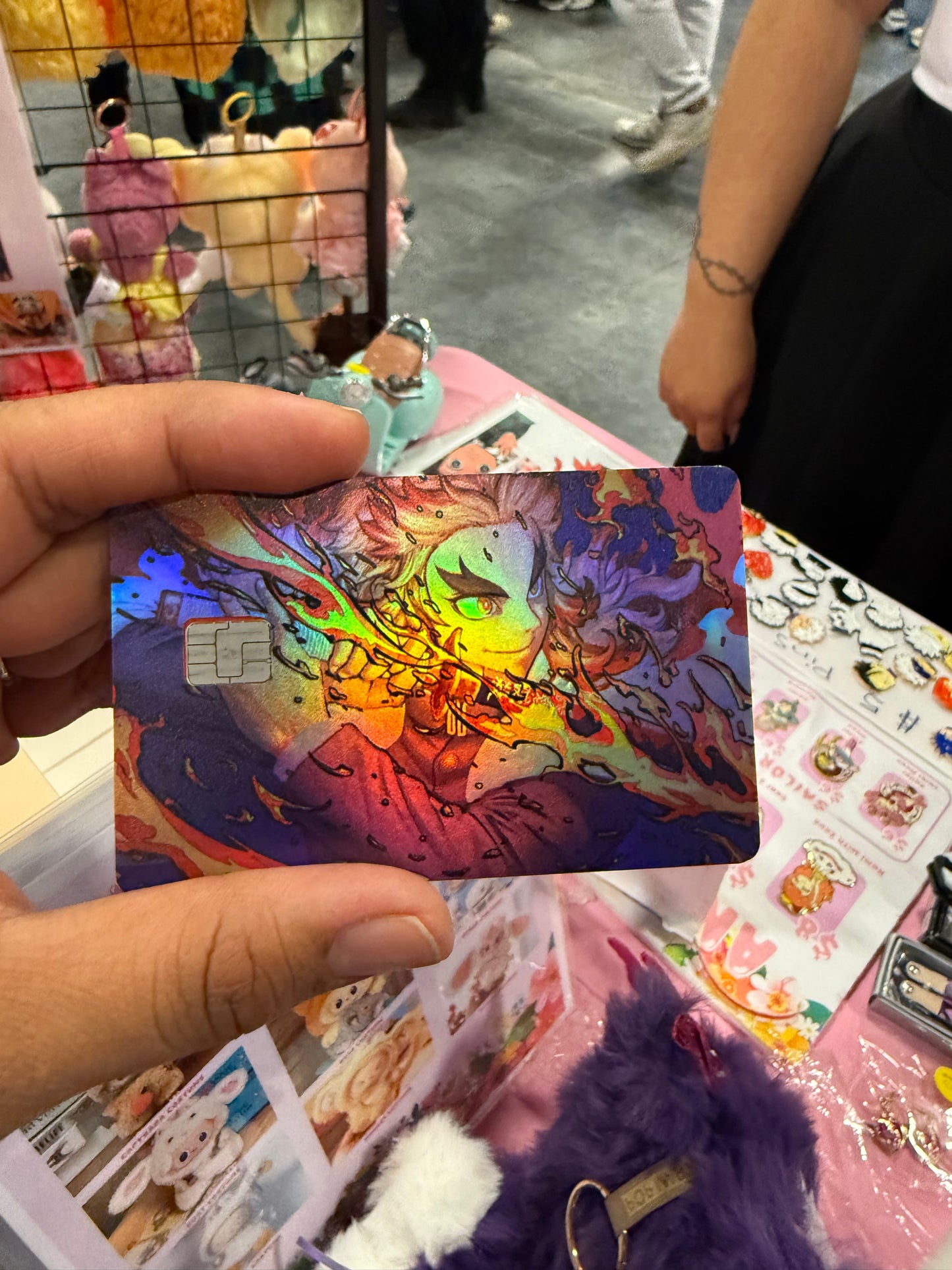 Ren Goku Fire Hashira Demon Slayer Holographic Credit Card Sticker