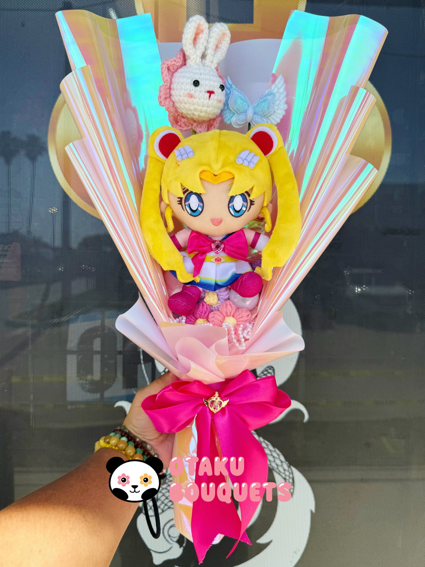 Magical Girl Plushie Crochet Flower Bouquet
