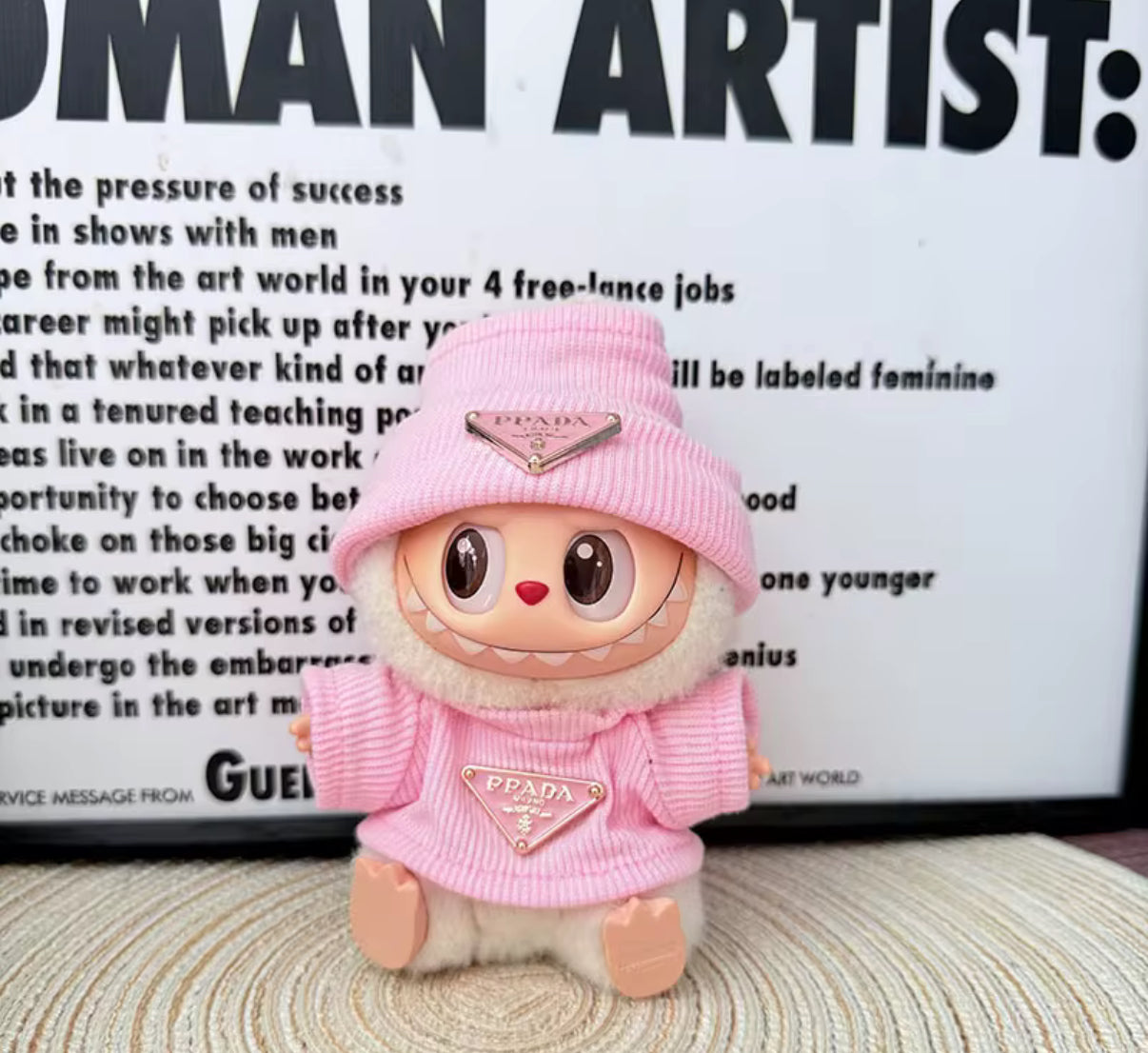 Prada Designer Fashion Kawaii Cute Doll Labubu Outfit Clothes 17cm