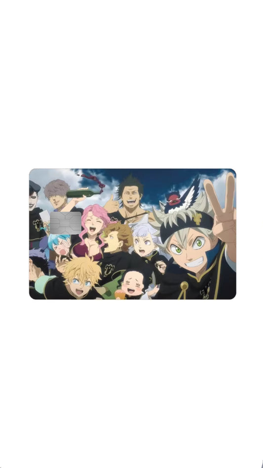 Black Bulls Black Clover Anime Credit Card Sticker