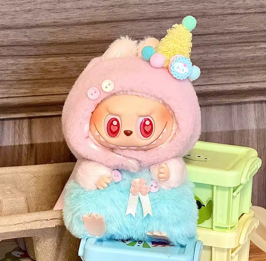 Ice Cream Kawaii Cute Doll Labubu Anime Costume Cosplay Clothes 17cm
