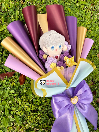 Small Xavier Love and Deepspace LAD Plushie Crochet Flower Bouquet