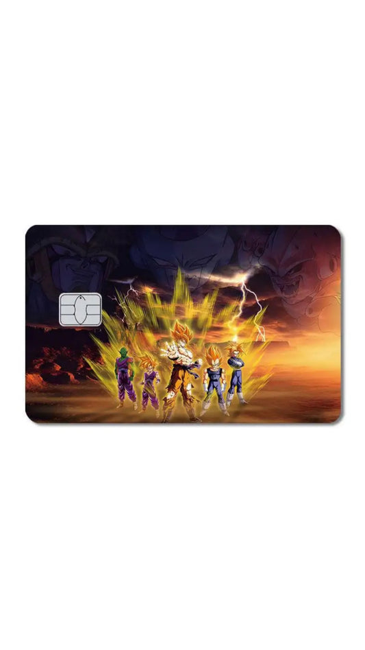 Super Saiyan Goku, Trunks, Vegeta, Picolo and Freiza, Cell, and Kid Buu Dragon Ball Z Anime Credit Card Sticker