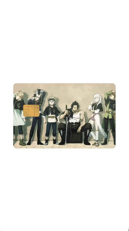 Black Bulls Black Clover Anime Credit Card Sticker
