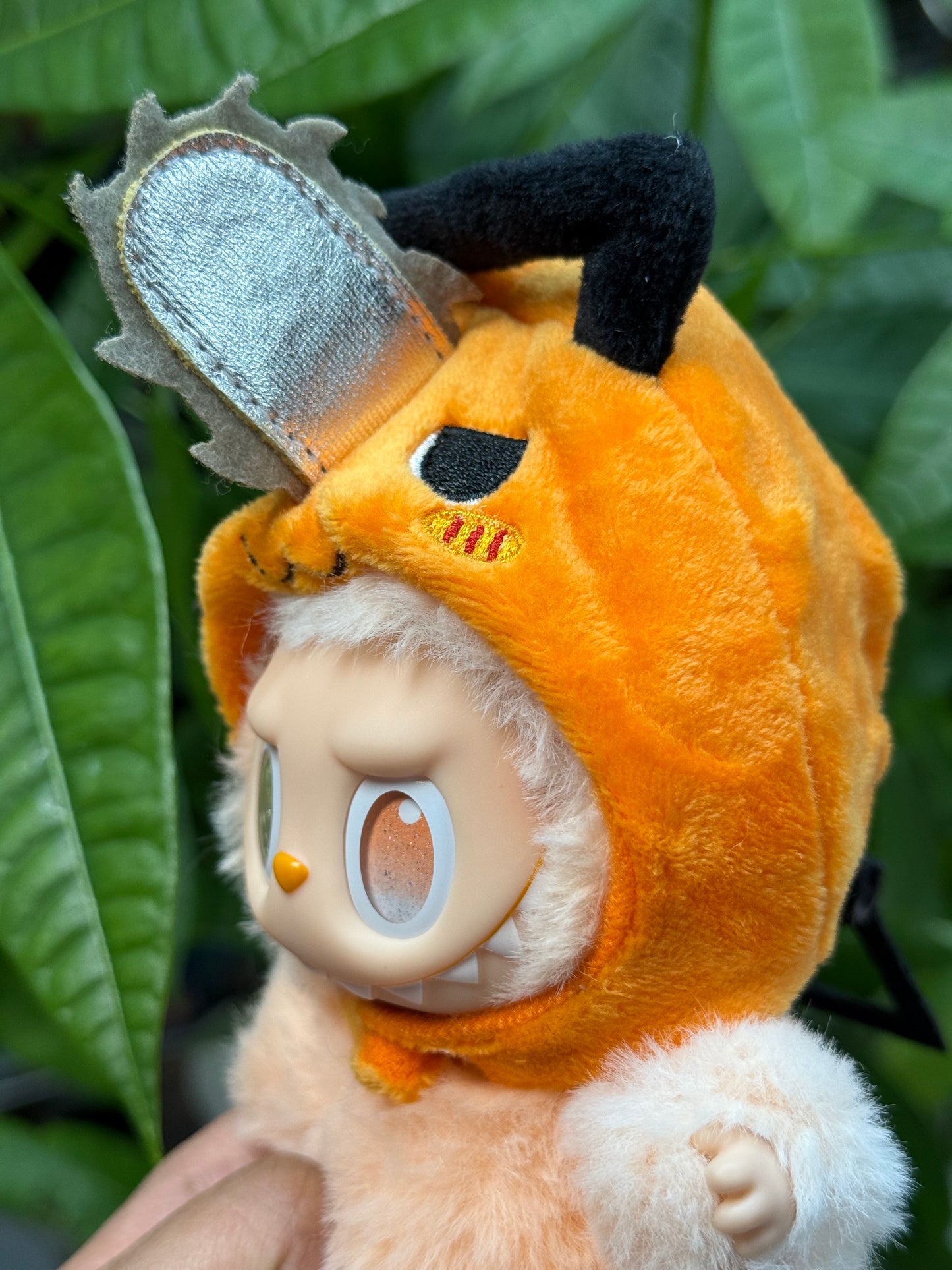 Pochita Chainsaw Man Head Piece Doll Anime Costume Cosplay Clothes 17cm