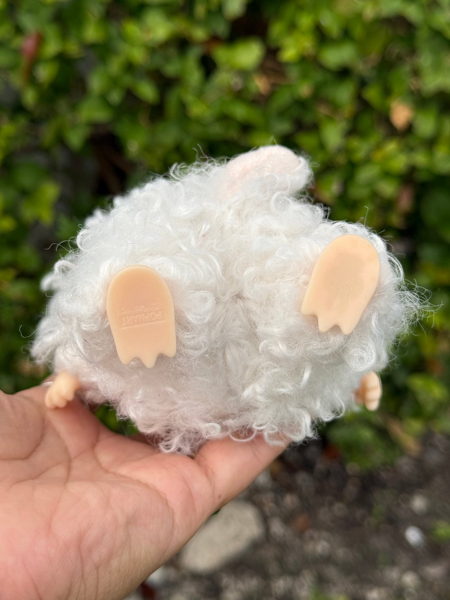 White Curly Cow Custom Handmade Fluffy Doll