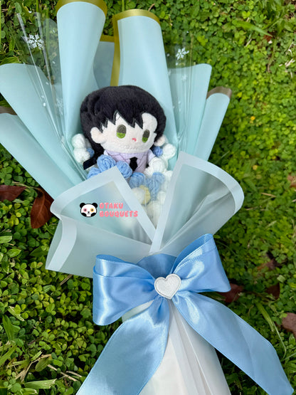 Small Zayne Love and Deepspace LAD Plushie Crochet Flower Bouquet