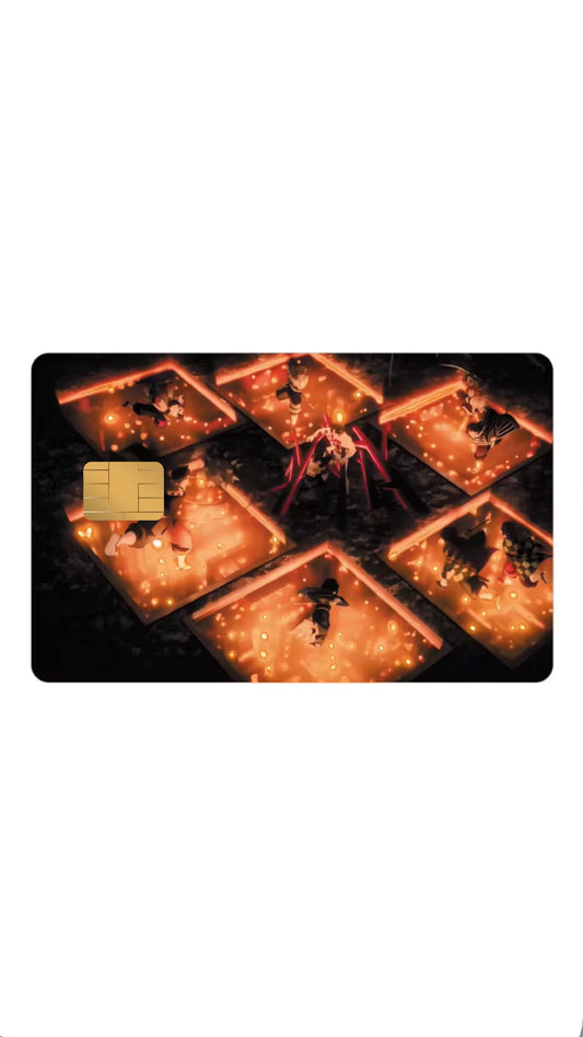 Hashira Vs Muzan Infinity Castle Demon Slayer Anime Credit Card Sticker