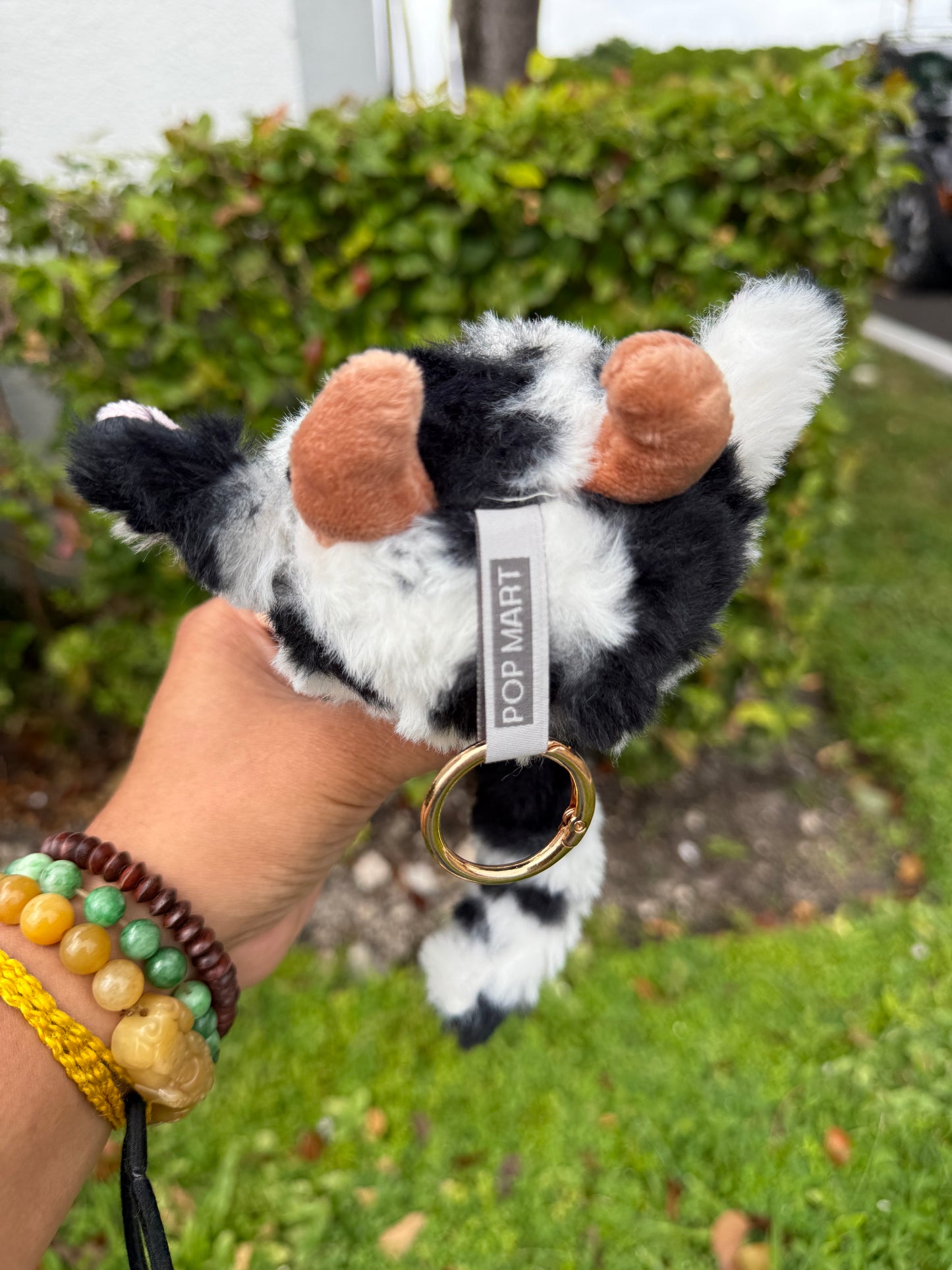 White and Blavk Cow Custom Handmade Fluffy Doll