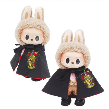 Hogwarts Robes and Tie Doll Labubu Costume Cosplay Clothes 17cm