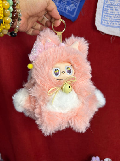 Fluffy Pink Custom Nine-tailed Handmade Labubu