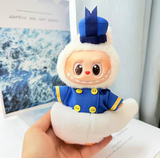 Donald Duck Kawaii Cute Doll Labubu Anime Costume Cosplay Clothes 17cm