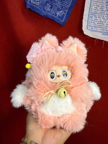 Fluffy Pink Custom Nine-tailed Handmade Labubu