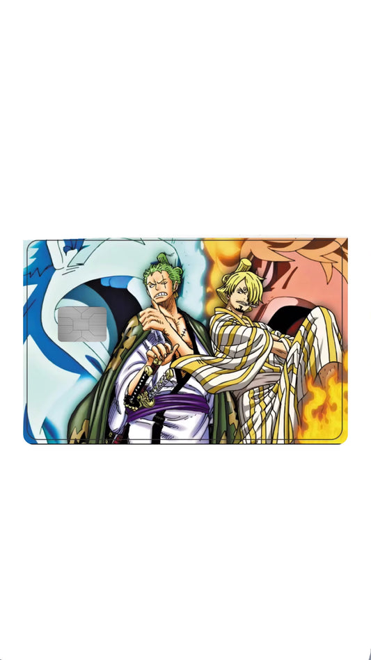 Zoro and Sanji Wano One Piece Credit Card Sticker