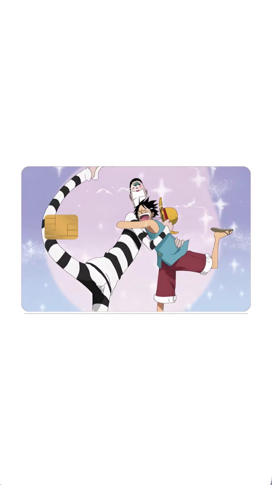 Bon Clay Luffy Embrace Impel Down Anime One Piece Credit Card Sticker