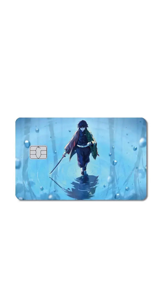 Giyu Water Hashira Demon Slayer Credit Card Sticker