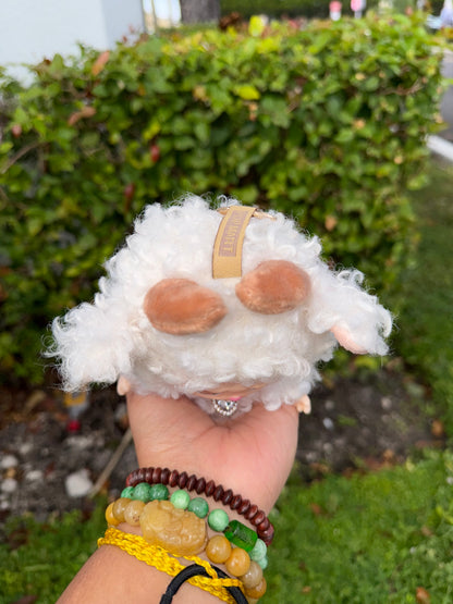 White Curly Cow Custom Handmade Fluffy Doll