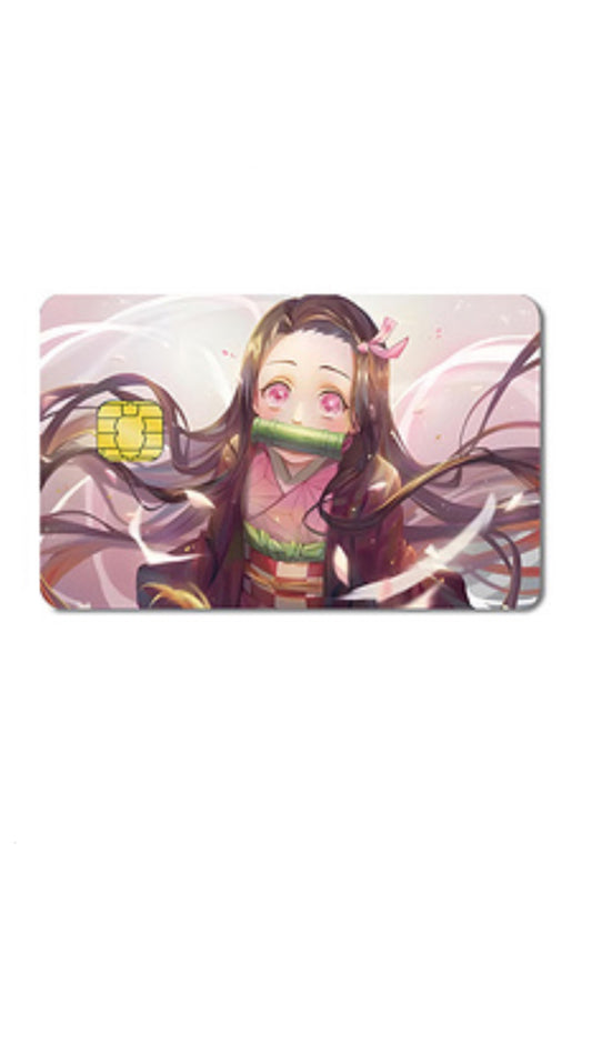 Nezuko Demon Slayer Credit Card Sticker
