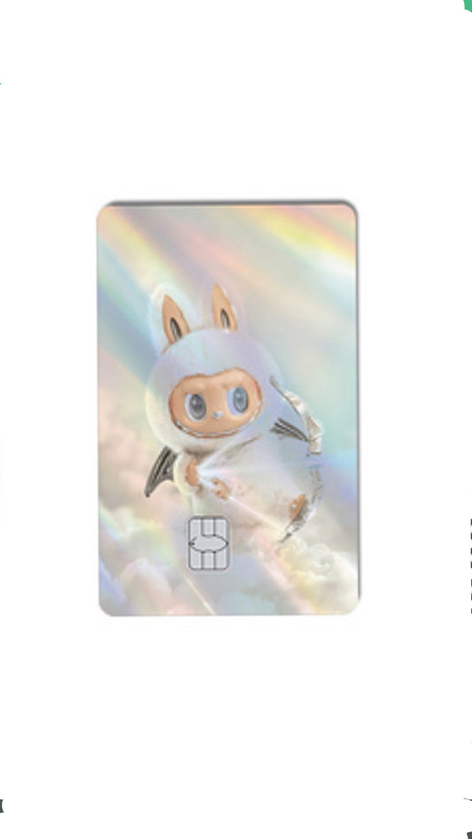 Labubu Angel Holographic Credit Card Sticker