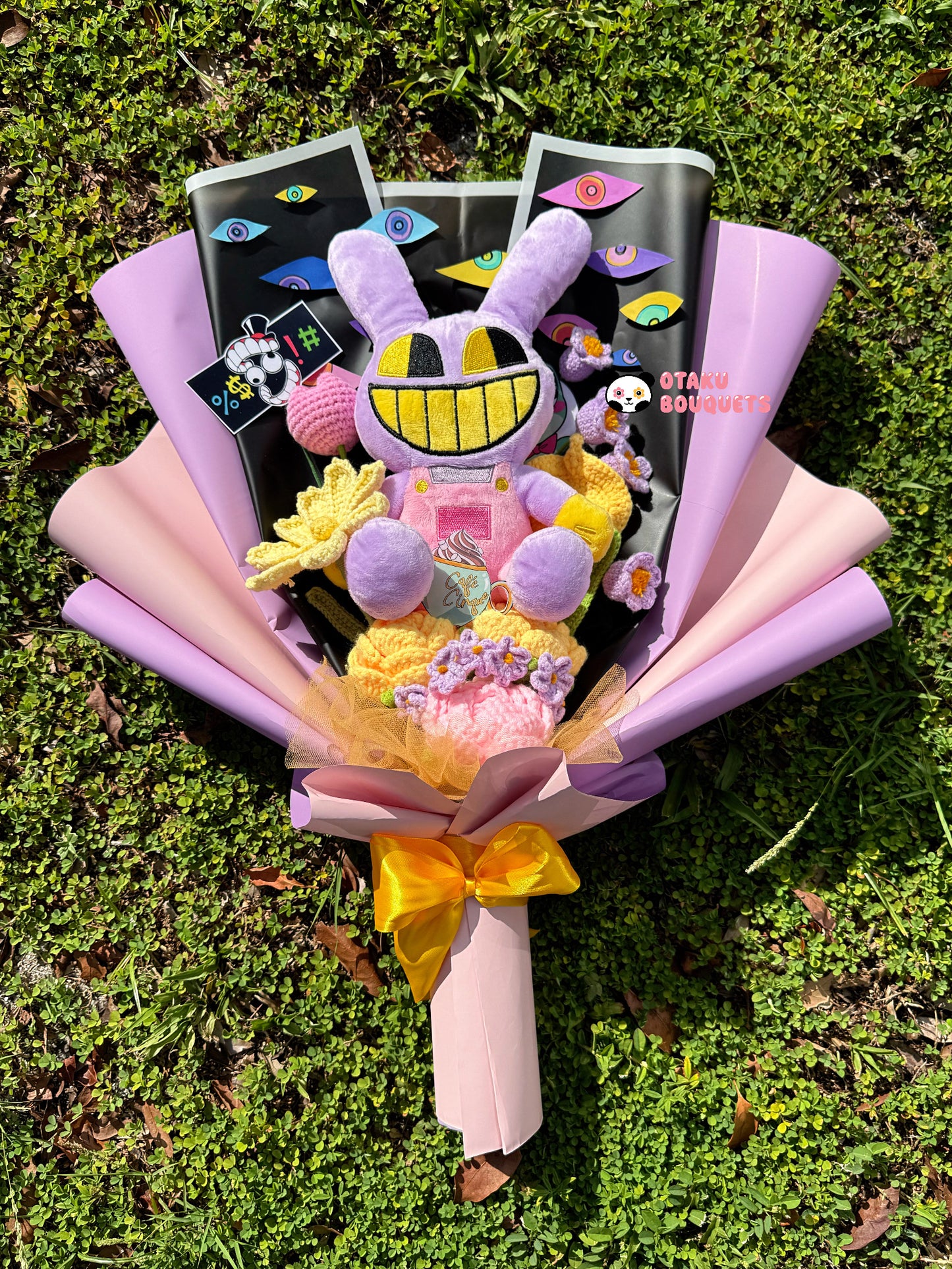 Jax Circus Plushie Crochet Flower Bouquet