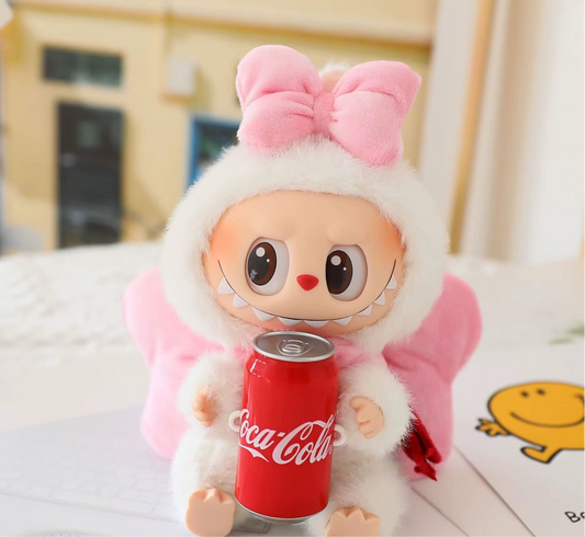 Big Bow Kawaii Cute Doll Labubu Outfit Clothes 17cm