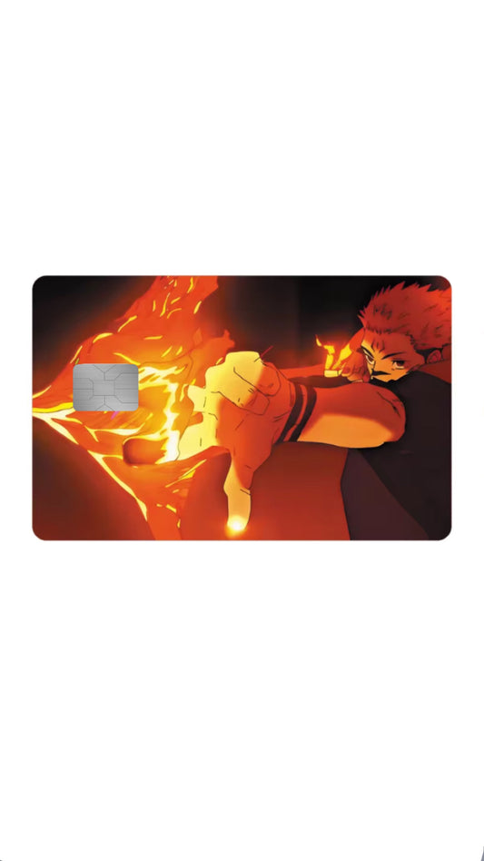 Sakuna Flame Areow Jujitsu Kaisen JJK Anime Credit Card Sticker