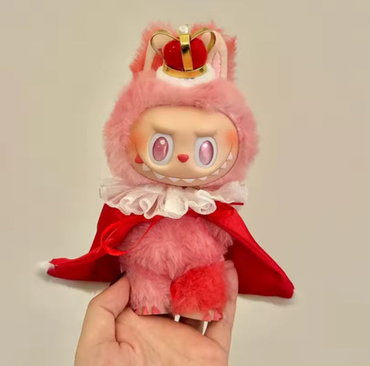 King Kawaii Cute Costume Cosplay Doll Labubu Outfit Clothes 17cm
