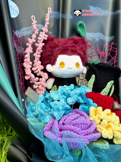 Valco Love and Deepspace LAD Plushie Crochet Flower Bouquet
