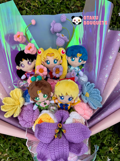 Magical Girl Heroes Plushie Crochet Flower Bouquet