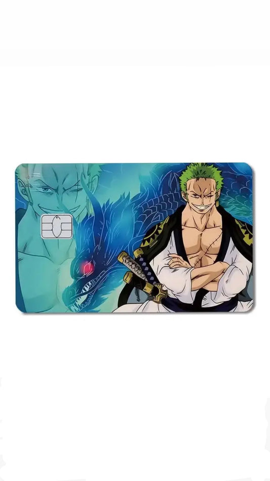 Zoro One Piece Dragon Credit Card Sticker