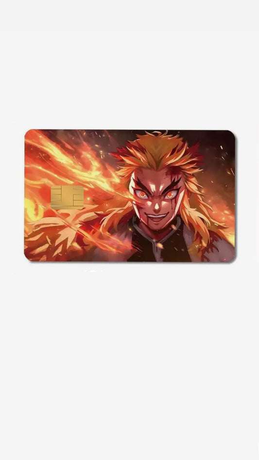Ren Goku Fire Hashira Demon Slayer Credit Card Sticker