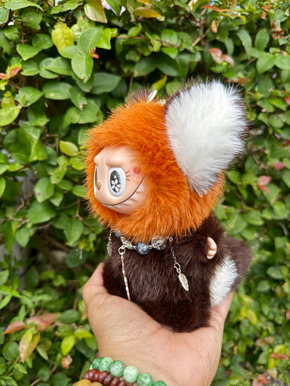 Red Panda Custom Handmade Fluffy Labubu
