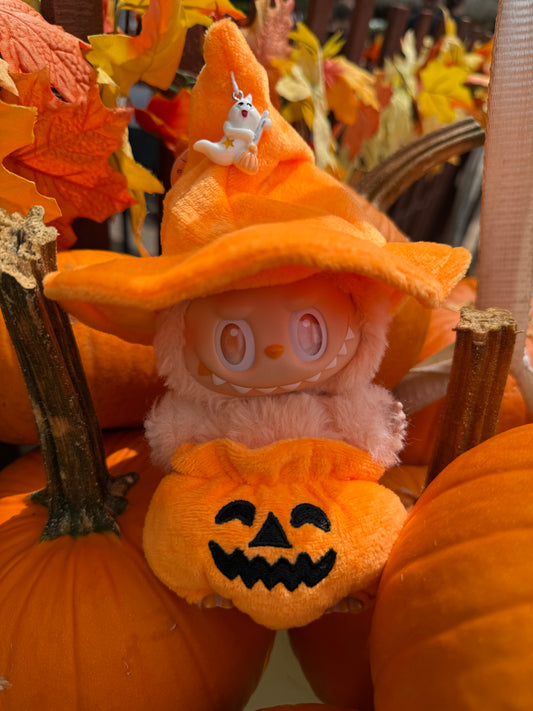 Pumpkin Halloween Doll Labubu Anime Costume Cosplay Clothes 17cm