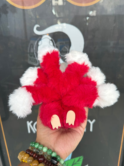 Red Custom Nine-tailed Handmade Fluffy Labubu