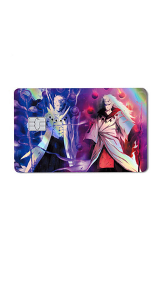 Madara and Obito Naruto Holographic Credit Card Sticker