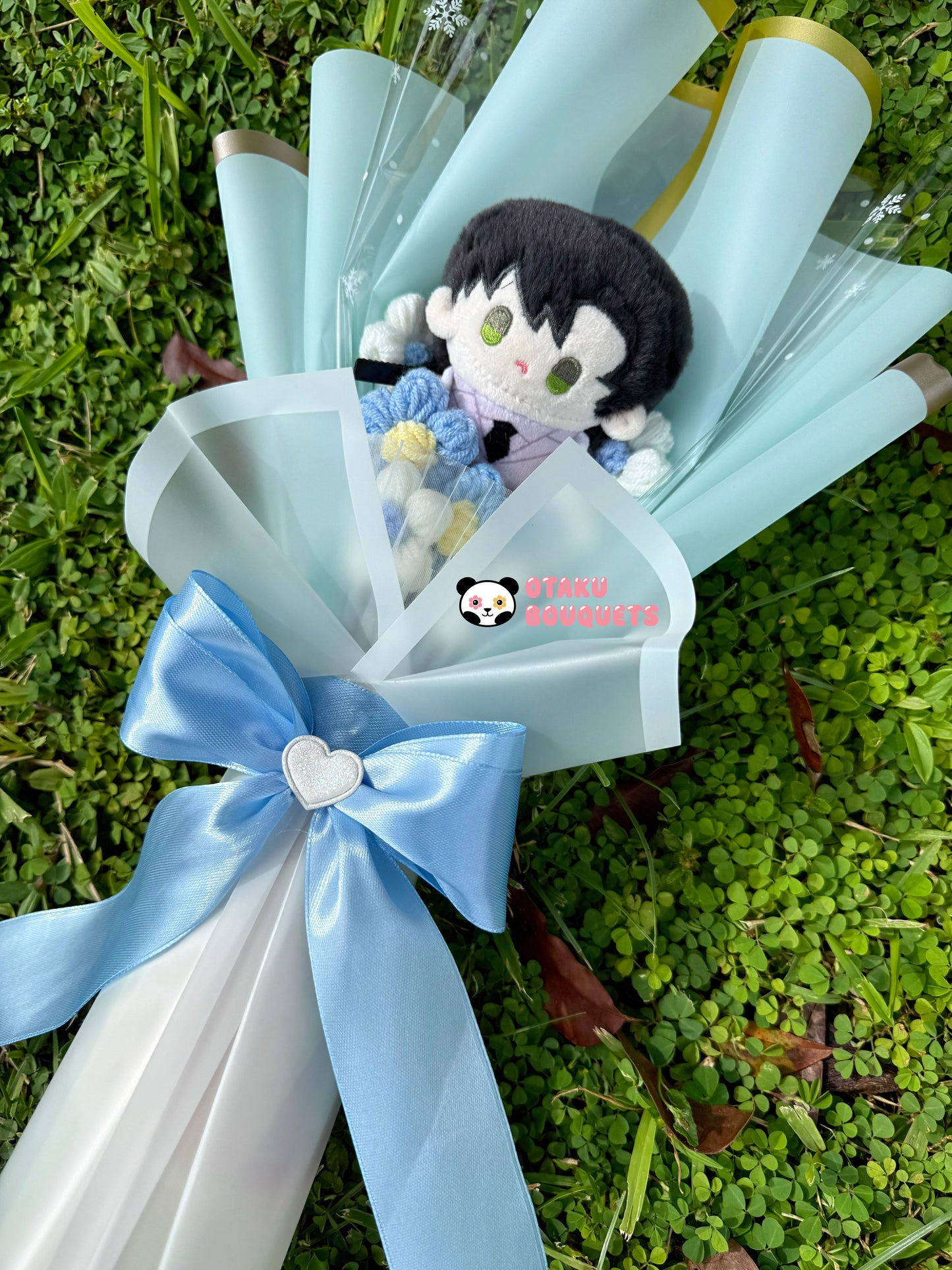 Small Zayne Love and Deepspace LAD Plushie Crochet Flower Bouquet