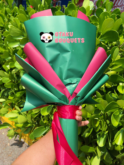 Three Sword Style Pirate Crochet Flower Anime Plush Bouquet