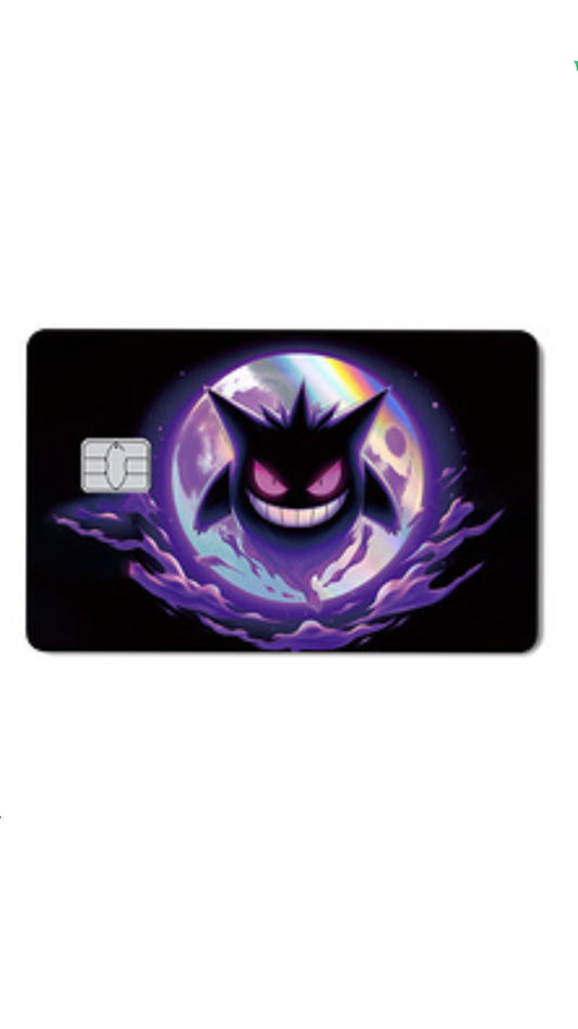 Gengar Pokemon Holographic Credit Card Sticker
