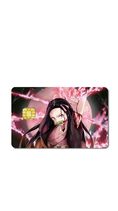 Blood Demon Art Nezuko Demon Skayer Credit Card Sticker